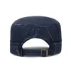 Ball Caps 2024 Fashion Flat Top Hat Mens Vintage Military Outdoor Unisex Casual Cotton Soldier Sun Visor Baseball Cap Gorros