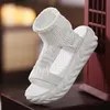 Designer Women Platform Sandaler Summer Gladiator Sandaler skor tjocka klackar damer vita sandalier casual 240227