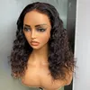 On Sale Malaysian Peruvian Brazilian Natural Black Deep Wave 13x4 Brown Swiss Lace Frontal Wig 100% Raw Virgin Remy Thick Human Hair