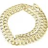 Collier chaîne à maillons cubains creux en or jaune 10 carats pour hommes, 8 mm, 24 pouces, 264S