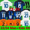 Camisetas de fútbol Fans Player LUKAKU InTErs camisetas de fútbol ANIVERSARIO BARELLA SKRINIAR 2023 2024 Camiseta de fútbol local para hombres y niños kitH2434