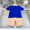 Classics Tracksuit Baby High Quality Plaid Adpel Two Piece Set Kids Designer Clothes Taille 100-150 cm Child Polo and Shorts 24Feb20