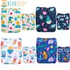 4pcs/set ALVABABY Cloth Diapers Baby Washable Baby Cloth Nappy With Microfiber Insert 240229