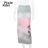 jupe PixieKiki Y2k Style longues jupes Maxi pour femme mignon noyau dessin animé dégradé rose imprimé jupe d'été femmes vêtements 2023 P33BE17