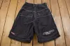 Shorts jnco nummer 7 dobbelstenen grafische geborduurde jeans mannen vrouwen hiphop vintage baggy zwarte denim y2k gothic kniebroek