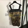 Sexy Leopard Dress Women Sleeveless Sling Dess Letter Print High Elastic Slim Dress Summer Backless Short Dress for Travel