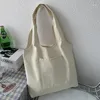 Sacs de soirée 2024 Sac à provisions de mode de grande capacité Femme Pure Color Series Beige Réutilisable Commuter SimpleTote