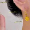 Stud Stud Novo design simples exclusivo Durian Pingente Gold Brincos coloridos para mulheres Tendência de moda Brincos criativos Jóia de joalheria