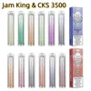 Vapes Puffs Jam King Puff 3500 2800 6 ml Saftkristall Einweg-Vapes Shisha E-Zigarette EU-Lager 12 Geschmacksrichtungen 2 % 3 % 5 % Nic Salt Mesh Coil 650 mAh Batterie vs. Puff 9k