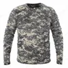 T-shirt de camouflage à manches longues pour hommes T-shirts de mode T-shirt de l'armée militaire Vêtements pour hommes Camo Tops Outdoor Camisetas Masculina 240219