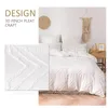 Set biancheria da letto matrimoniale Copripiumino ritagliato con federa SENZA FOGLIO Letto trapuntato bianco chic Queen 23 pezzi Boho Tessili per la casa 240226