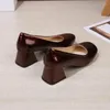 Robe chaussures 2024 style femmes talons hauts mode bureau travail fête de mariage dames mi-talon printemps automne pompes