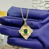 Charm Bracelets Classic designer necklace jewelry buccellati1 Jewelry luxury brand Italian Craft Colorful Treasure Ring Imitation Emerald Pendant Earnail