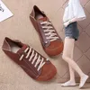Buty swobodne japońskie harajuku moccasin pantofierki designerskie sneakers koronkowe mokasyny płaskie muły dla kobiet dziewczynki szerokie palce u nogi