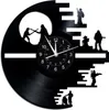 ZK20 SWARS Falcon Wall Clocks Wars Gifts for Men Women ، موضوع فيلم الخيال العلمي 12 بوصة ، هدايا ديكور سجلات فينيل الجمالية لعيد الميلاد ، عيد الهالوين ، عيد الميلاد