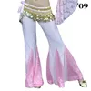 Bühnenkleidung Damen Bauchtanzhose Pailletten Schlaghose Spitze Chiffon Prinzessin Bollywood Kostüm