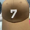 Ball Caps Fashion Number 7 Baseball Cap Women Hat Lucky Men Koreaanse zon voor snapback geborduurd