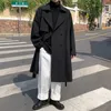 Streetwear Spring Trench Korean Men Fashion Overcoat for Male Long Windbreaker Streetwear Men's Woman's Coat Loose Clothing 240304