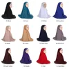 Etnische kleding Ramadan moslimvrouwen één stuk Amira Hijab sjaal Pull op hoofddoek klaar gemaakte instant sjaal Khimar boerka Niqab tulband 70