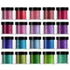 20 Box/Set Glanzende Nagel Glitter Poeder Iriserende Sparkly Pigment Stof voor DIY Nail Art Decoraties Manicure Accessoires Benodigdheden 240220