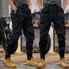 Printemps et automne nouveaux pantalons cargo pantalons décontractés taille élastique multi-poches leggings décontractés pour hommes designer tendance de la mode