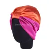 Touca de cetim para noite, touca de dormir para mulheres muçulmanas, turbante para quimioterapia, touca para perda de cabelo, gorro elástico para cabeça, touca islâmica