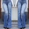 Женские джинсы Flare Jeans Jeans для женщин модная джинсовая джинсовая джинсовая джинсовая ткань