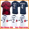 23 24 25 camisas de futebol MBAPPE Maillot de futebol 2023 2024 HAKIMI VERRATTI VITINHA ZAIRE-EMERY LEE KANG IN DANILO pSGS jersey homens crianças conjuntos maillot foot enfants meias