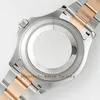 40 mm mężczyzn Watch Sapphire Automatyczny ruch Rose Gold Ceramic Bezel 904L Steel 126655 Guma Pasek 126621