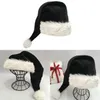 Береты унисекс для взрослых шляпа Санта-Клауса черная рождественская тема для декора праздничной вечеринки