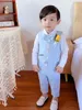 Suits Baby Boys Photography Suit School Kids Formal Ceremony Costume Children Birthday Wedding Party Dress Baby Performance Blazer Set