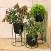 Andra trädgårdsbyggnader Lätt lyxig inredning Decoration Plant Shelf Ornament European Style Creative Flower Pot Bracket smidesjärnstativ för blommor YQ240304