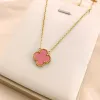 2024 new Designer Necklace 18K Gold Plated Necklaces Luxury Flowers Four-leaf Clover Cleef Fashional Pendant Necklace Wedding Party Jewelry