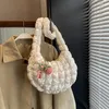 Shopping Bags Small Female Bag Shoulder 2024 Casual Bubble Down Cotton Korean Version Of Fashion Cloud Fold