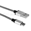 1M 3FT 2M 6FT 3M 10FT Metal Copper Micro USB Charger Sync Data woven Braided Cord Type C Charging Cable For Samsung S23 S24 Android Phone