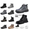 Botas de hombre Zapatillas de deporte impermeables de cuero de felpa Zapatos de escalada Unisex Mujeres Al aire libre Antideslizante Cálido bota de nieve caza arrebatar caza correr GAI