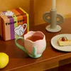 Set di tazze da caffè in ceramica creativa in stile cinese Set di tazze personalizzate per cartoni animati per regalo di nozze 240301