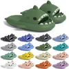 Kostenloser Versand Designer Shark Slides Sandale Slipper Sliders für Männer Frauen GAI Sandalen Slide Pantoufle Pantoffeln Herren Hausschuhe Trainer Flip Flops Sandles Farbe21