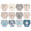 12PCS Reusable Training Pants Toilet Trainer Panty Nappy Underwear Bebe Cloth Diapers Breathable Diper Panties Set 240229