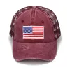 Ball Caps 4 Colors Distressed American Flag Star Cap Denim Baseball Women Jeans USA Hat LL