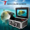 Finders Erchang Underwater Fishing Camera DVR 7 pouces Caméra de pêche d'hiver 1000TVL 24pcs Enregistrement léger Caméra infrarouge pour la pêche sur glace