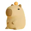 Veilleuses mignonnes de dessin animé Capybara en Silicone, lampe animale, Rechargeable par USB, minuterie à intensité variable, cadeaux pour enfants