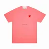 Camisetas Jogar Moda Masculina Mens Designer Red Heart Camisa Casual Algodão Bordado Manga Curta Verão T-shirt Tamanhos 240304