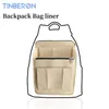 Tinberon ryggsäck foderväska arrangör Insert kvinnor filt tyg toalettartiklar kosmetiska handväska lagringspåsar 240227