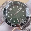 U1 Sapphire Glass 41mm 자동 기계적 남성 시계 Green Diver 300 업그레이드 된 스테인레스 스틸 브레이슬릿 세라믹 회전식 베젤 투명 케이스 백