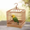 Bon Bird Cage Feeding Cage Breatble Bird Travel Cage Bird Carrier Parrot Retro Square/Cage Lämplig för små fåglar