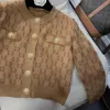 New Women's Sweaters 2024 Spring Women Casual Fashion Knitting Designer Sweaters Pink Brown Blue 3-color