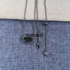 Colares pendentes KendRascotts jóias de grife kendras scotts colar elisa moda geométrica oval pequeno orelhas de gato preto fria colar de dente de cristal preto