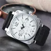 10% de réduction Montre Montre Bell pour hommes tous les cadrans fonctionnent Quartz Top luxe chronographe horloge BR bracelet en caoutchouc Montre de luxe Type