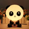 Dessin animé LED veilleuse panda ours lapin chien Table lampe de bureau enfants bébé lampe de sommeil pour chambre chevet décoration intérieure lampe 240227